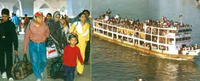 packed river transport without any security